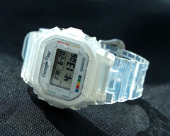 The Casio G-Shock x Google Play collab (pictured) with a translucent resin case and strap. (Image source: Google Play)