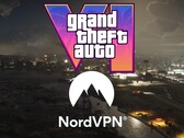 Banner for GTA 6 shown with NordVPN logo