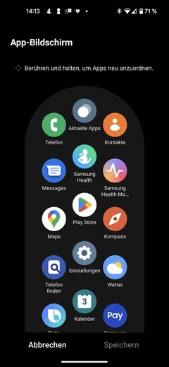 The order of the apps can be changed on your smartphone