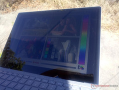 Outdoors under direct sunlight