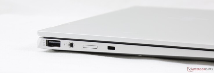 Left: USB 3.1 Type-A, 3.5 mm combo audio, Nano-SIM slot, DriveLock