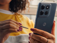 This leak might be giving a proper early look at the upcoming mid-range phone. Pictured: a promo picture of the 2025 Moto G Stylus. (Image source: Motorola)