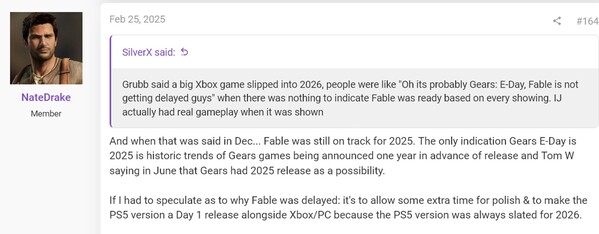 NateTheHate2 comments on Fable reboot PS5 version (Image source: screenshot, NateDrake@ResetEra forums)