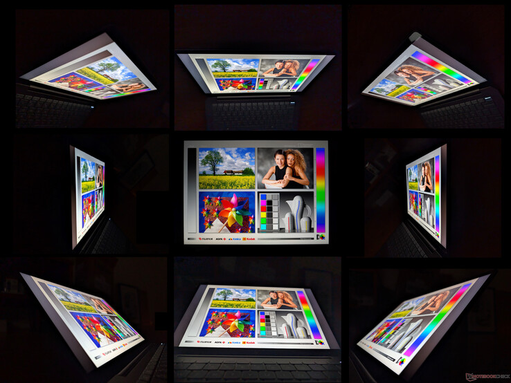 Wide IPS viewing angles. Colors and contrast degrade from extreme angles