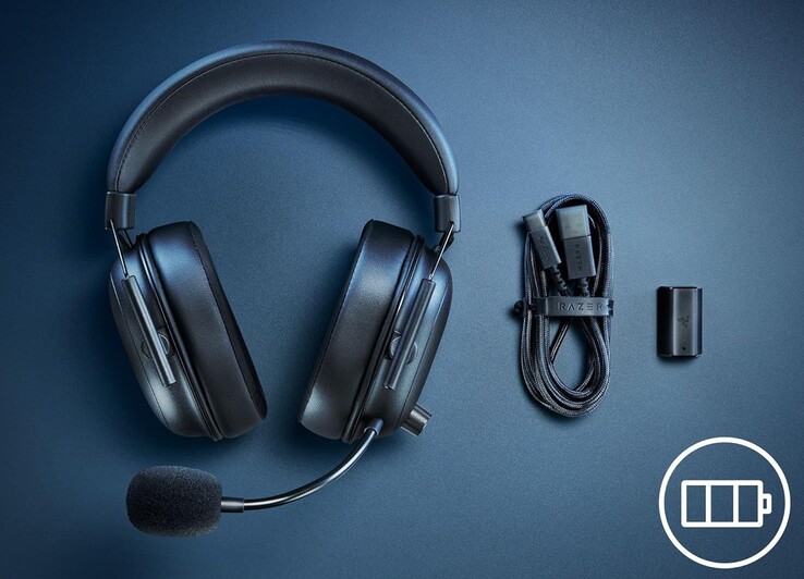 The BlackShark V2 HyperSpeed wireless gaming headphones offer 70 hours of battery life (Image source: Razer)