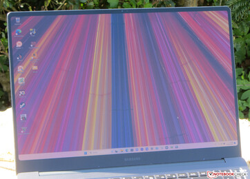 The Galaxy Book3 Ultra 16 outdoors.