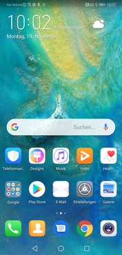 Default home screen