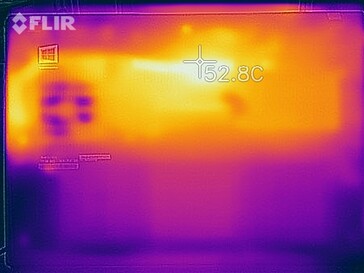 Heat-map of the bottom of the device under load