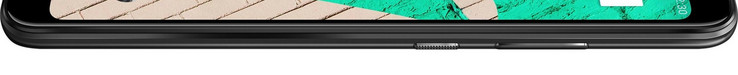 Right: Power button, volume control