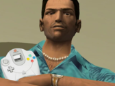 Grand Theft Auto: Vice City is now on the Sega Dreamcast, unofficially. (Image source: Grand Theft Auto: Vice City and Sega, w/ edits)