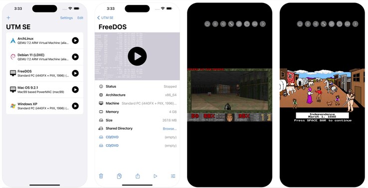 Turing Software เปิดตัว UTM SE อีมูเลเตอร์พีซีสำหรับ iOS 2 utm-se-now-on-ios