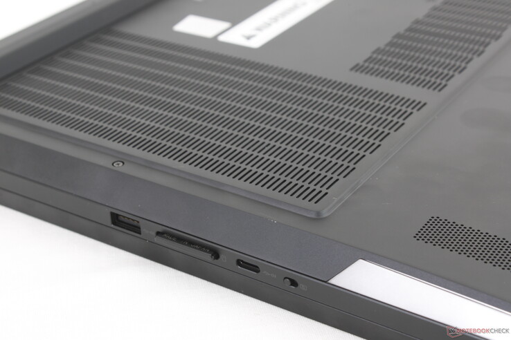 Inserted SD card sits almost flush against the edge