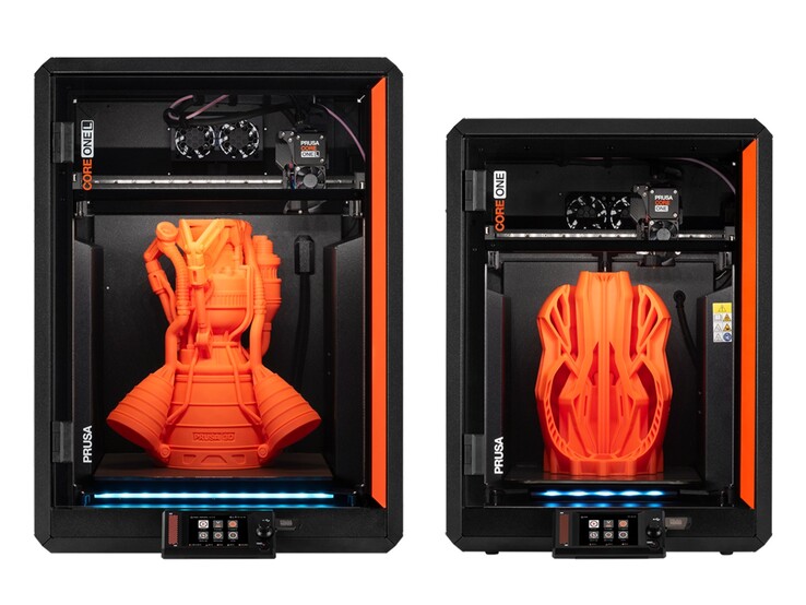 Prusa Core One L (left) vs the Core One (right). (Image source: Prusa)