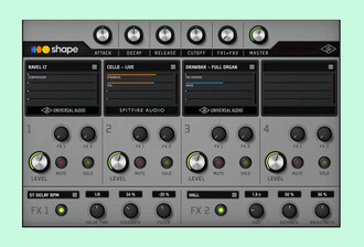 LUNA's in-built Shape virtual instrument (Image Source: Universal Audio)