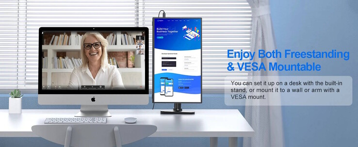 The 18-inch monitor is compatible with VESA mounts (Image source: Uperfect)