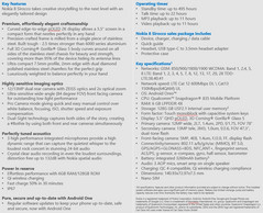 Nokia 8 Sirocco spec sheet (Source: Nokia)