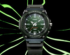 The Casio MW-620H-3AV watch features 100 m (10 bar) water resistance (Image source: Casio)