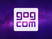 The new Warhammer 40K: Rites of War giveaway is a part of GOG's Good Old Games Preservation Program. Pictured - the GOG logo in translucent white against a starry purple background. (Image source: GOG - Edited)