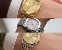 Each watch runs on a quartz movement, with a flat mineral glass crystal, simple hour markers, and a printed minute track.