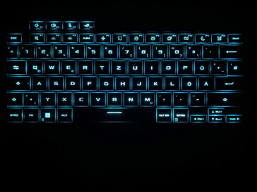 Keyboard lighting (here in blue, for example)