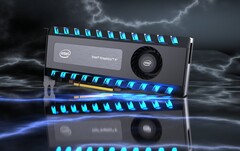 A concept render of an Intel Xe GPU. (Image source: Intel)