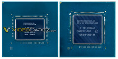 The alleged GA106 next to the GA104. (Source: Videocardz)