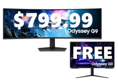 Samsung is bundling free Odyssey G3 gaming monitors with discounted Odyssey G9 and Odyssey Ark gaming monitors. (Image source: Samsung - edited)
