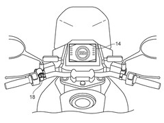 TFT instrument display and handlebar mounted controls for switching between wide and zoomed in views (Image source: Suzuki)