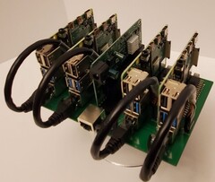 CloverPI: Combine four Raspberry Pi boards into one powerful cluster device. (Image source: IPTerra)