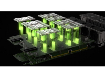The Tesla DXG-1 cards will integrate eight V100 GPUs. (Source: Nvidia)