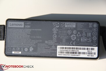 The 90-watt power supply