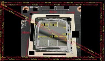 A Navi 31 GPU inside a 40x40 mm Navi 32 package. (Source: MLID)