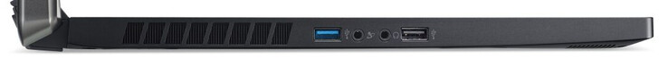 Left: USB 3.2 Gen 1 (Type-A), microphone input, headphone output, USB 2.0 (Type-A)