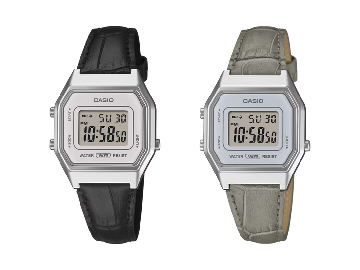 The Casio LA680WEL-1 (left) and LA680WEL-8A2 (right) watches. (Image source: Casio)