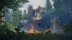 Linux gamers can join their Windows peers by the fire in Enshrouded (Image: Keen Games GmbH).
