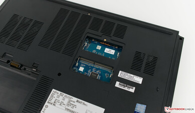 The maintenance cover gives access to two additional SO-DIMM slots