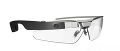 Google Glass wearable showing the heads up display. (Source: Google)