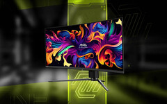 The MAG 341CQP is the second-largest QD-OLED monitor that MSI has shown at CES 2024. (Image source: MSI)