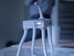 The Mimono projector has four legs and a tail covered in silicone. (Image source: Mimono)