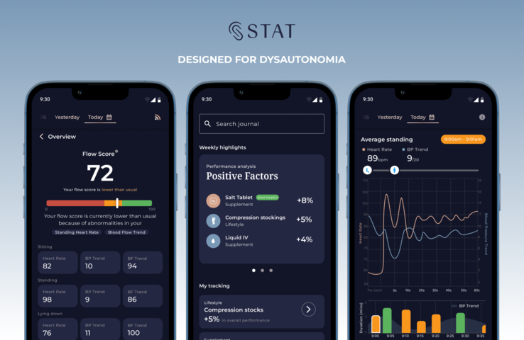 The STAT Health in-ear wearable comes with a smartphone app. (Image source: STAT Health)