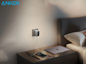 The new Anker Prime 160 W wall charger will reportedly feature three ports. Pictured - the 140 W Laptop Charger charging an Apple Watch, an iPhone and a MacBook. (Image source: Anker - edited)
