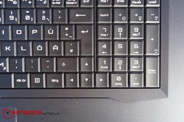 The arrow keys stray into the numpad