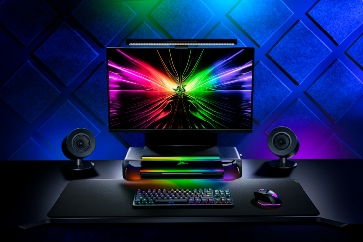 The new Monitor Stand Chroma in action. (Source: Razer)