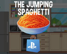 The Jumping Spaghetti shovelware game on PS Store is shown (Image source: PlayStation Store with edits)