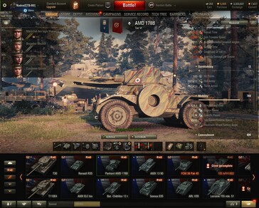 World of Tanks 1.4 - AMD 178B in garage