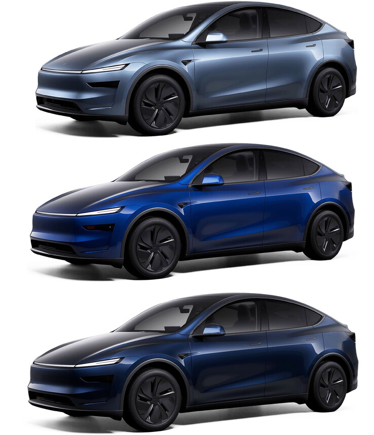 All Model Y blue colors comparison. (image source: Sawyer Merritt/X)