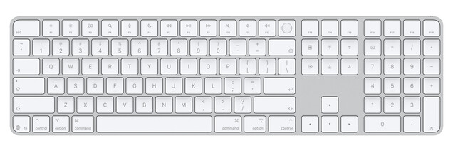 Apple’s new Magic Keyboard with numpad also replaces text labels with icons on some keys.