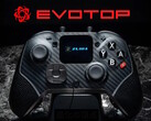 Zuiki teases Evotop ultra-wideband wireless game controller with built-in touch display and very low latency. (Image source: Zuiki)
