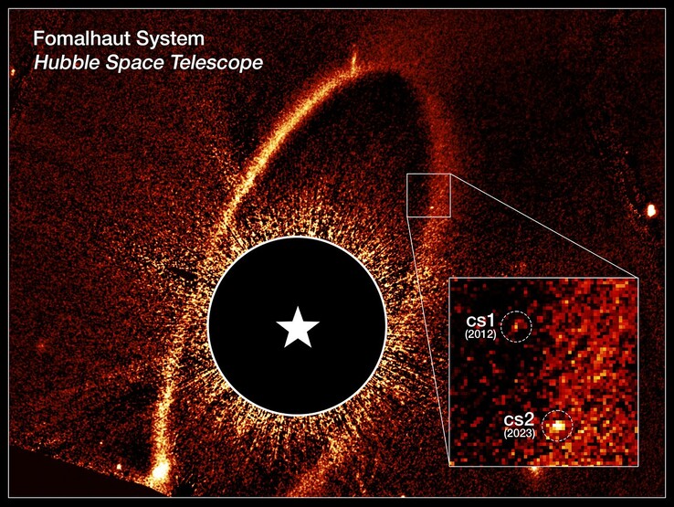 An annotated image of cs1 and cs2 (Image source: NASA, ESA, UC Berkeley, and STScI)