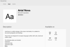 Windows Insiders can download fonts directly from the Microsoft Store. (Source: Windows Latest)